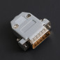 DB15 15-Pin Male Solder Cup Connector Plastic Hood Shell & Hardware DB-15