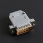 DB15 15-Pin Male Solder Cup Connector Plastic Hood Shell & Hardware DB-15