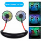 Portable USB Rechargeable Neckband Sport Fan Lazy Neck Hanging Dual Cooling Fan