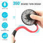 Portable USB Rechargeable Neckband Sport Fan Lazy Neck Hanging Dual Cooling Fan