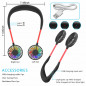 Portable USB Rechargeable Neckband Sport Fan Lazy Neck Hanging Dual Cooling Fan