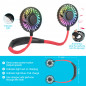 Portable USB Rechargeable Neckband Sport Fan Lazy Neck Hanging Dual Cooling Fan