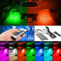 4x 9 LED RGB 16 Color Interior Car Under Dash Foot Floor Seats Accent Lighting