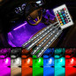 4x 9 LED RGB 16 Color Interior Car Under Dash Foot Floor Seats Accent Lighting