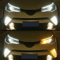 2 x 60CM LED DRL Light Amber Sequential Flexible Turn Signal Strip for Headlight