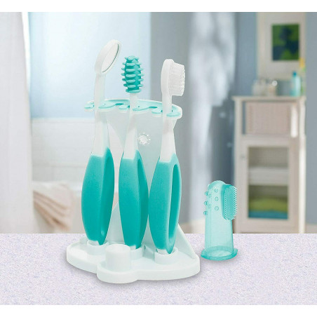 SUMMER INFANT ORAL CARE KIT BIRTH & UP TOOTHBRUSH SOFT BRISTLES ANGLED CARE