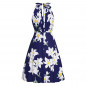 Womens Holiday Sleeveless Ladies Slim Short Maxi Summer Print Beach Mini Dress