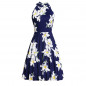 Womens Holiday Sleeveless Ladies Slim Short Maxi Summer Print Beach Mini Dress