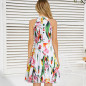 Womens Holiday Sleeveless Ladies Slim Short Maxi Summer Print Beach Mini Dress