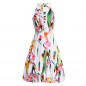 Womens Holiday Sleeveless Ladies Slim Short Maxi Summer Print Beach Mini Dress