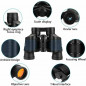 60X60 Zoom Binoculars Day/Night Vision Travel Outdoor HD Hunting Telescope  Bag