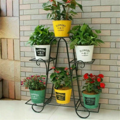 6Tiers Metal Plant Stand Flower Pot Display Holder Shelf Home Garden Balcony