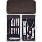 12 Piece Manicure Pedicure Nail Care Set Cutter Cuticle Clippers Kit Case