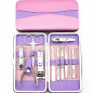 12 Piece Manicure Pedicure Nail Care Set Cutter Cuticle Clippers Kit Case