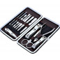 12 Piece Manicure Pedicure Nail Care Set Cutter Cuticle Clippers Kit Case