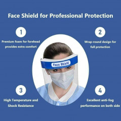 10 PCS Safety Full Face Shield Reusable Washable Protection Cover Face Mask