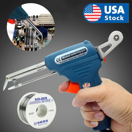 110V 60W Auto Welding Electric Soldering Iron Temperature Gun Solder Tool