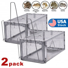 2x Rat Trap Cage Small Live Animal Pest Rodent Mouse Control Catch Hunting Trap
