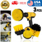 3pcs Electric Drill Brush Power Scrubber Round Cleaning Brush Carpet Glass Car