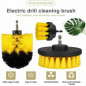 3pcs Electric Drill Brush Power Scrubber Round Cleaning Brush Carpet Glass Car