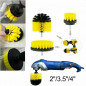 3pcs Electric Drill Brush Power Scrubber Round Cleaning Brush Carpet Glass Car