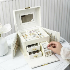 Large Jewelry Box Organizer Jewelry Organizer Ring Jewelry Box Case Storage