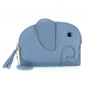 Women's Coin Purse Genuine Leather Pockets Key Ring Mini Elephant Pouch Wallet