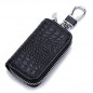 Car Key Holder Cover Key Chain Bag Genuine Leather Remote Fob Zipper Case US