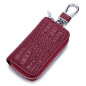 Car Key Holder Cover Key Chain Bag Genuine Leather Remote Fob Zipper Case US