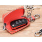 Car Key Holder Cover Key Chain Bag Genuine Leather Remote Fob Zipper Case US