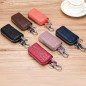 Car Key Holder Cover Key Chain Bag Genuine Leather Remote Fob Zipper Case US