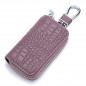 Car Key Holder Cover Key Chain Bag Genuine Leather Remote Fob Zipper Case US