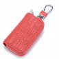 Car Key Holder Cover Key Chain Bag Genuine Leather Remote Fob Zipper Case US