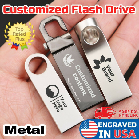 Custom logo compact  USB Flash Drives Memory Metal U Disk PC Laptop personalized