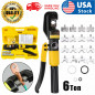 6 Ton Hydraulic Wire Battery Cable Lug Terminal Crimper Crimping Tool 8 Dies US