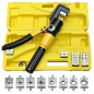 6 Ton Hydraulic Wire Battery Cable Lug Terminal Crimper Crimping Tool 8 Dies US