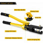 12 Ton Hydraulic Wire Battery Cable Lug Terminal Crimper Crimping Tool 11 Dies