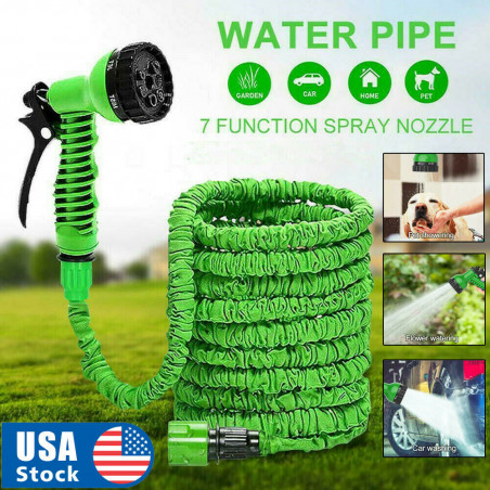 Seller 100 Feet Expandable Flexible Garden Water Hose w/ Spray Nozzle