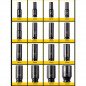 16 PCs Pneumatic Air Hex1/2" Drive 6 Point Metric Impact Socket Set 10-32mm