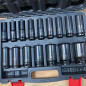 16 PCs Pneumatic Air Hex1/2" Drive 6 Point Metric Impact Socket Set 10-32mm