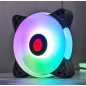 6 PACK LED Cooling Fan RGB 120mm 12V + Remote Control For Computer Case PC CPU