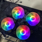 6 PACK LED Cooling Fan RGB 120mm 12V + Remote Control For Computer Case PC CPU