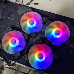 3Pack 120mm RGB LED Quiet 12V Computer Case ARGB Cooling Fan with Remote Control