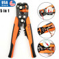 Self-Adjusting Insulation Wire Stripper cutter crimper Terminal Tool Pliers 8"