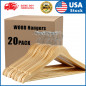 20PACK Wooden Hangers Suit Hangers Premium Natural Finish Utopia Home