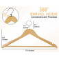 20PACK Wooden Hangers Suit Hangers Premium Natural Finish Utopia Home