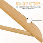 20PACK Wooden Hangers Suit Hangers Premium Natural Finish Utopia Home