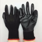 12 Pairs Work Gloves Ultra-Thin Safety Polyurethane Coated Nylon Shell Black