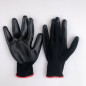 12 Pairs Work Gloves Ultra-Thin Safety Polyurethane Coated Nylon Shell Black