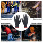 12 Pairs Work Gloves Ultra-Thin Safety Polyurethane Coated Nylon Shell Black